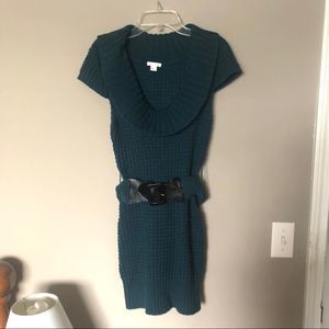 Xhilaration Blue Green Sweater Tunic Medium